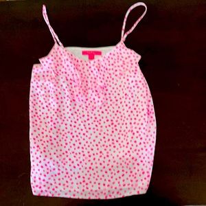 Lilly Pulitzer Spaghetti Strap Pink Dot Top Sz XS